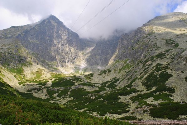 Skalnaté Pleso, lanovka na Lomnický štít 1751 m.n.m  (august 2011)