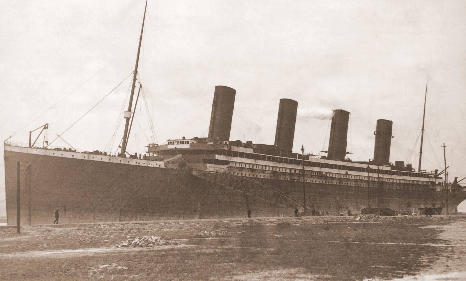 Scafold around B-deck on Titanic